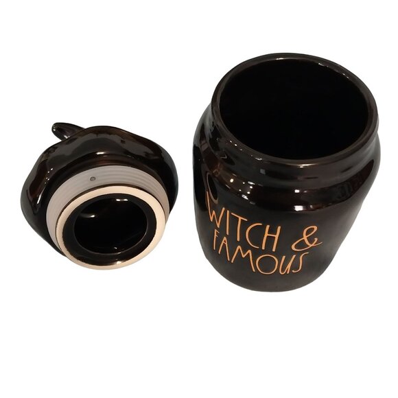 Rae Dunn "WITCH AND FAMOUS" Canister w/Leg Topper NEW 2022 Collection - Picture 6 of 9